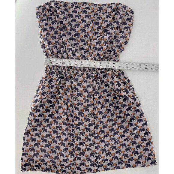 BCBGeneration Strapless Sundress Sz‎ Sm Elephant Print, Pockets Boho, Preppy - Picture 14 of 15